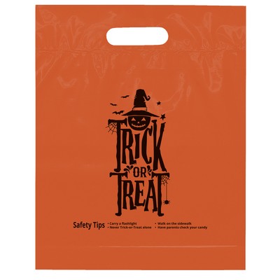 Trick or Treat - Die Cut Handle - Halloween Bags - Flexo Ink Print (12" x 15" x 3")